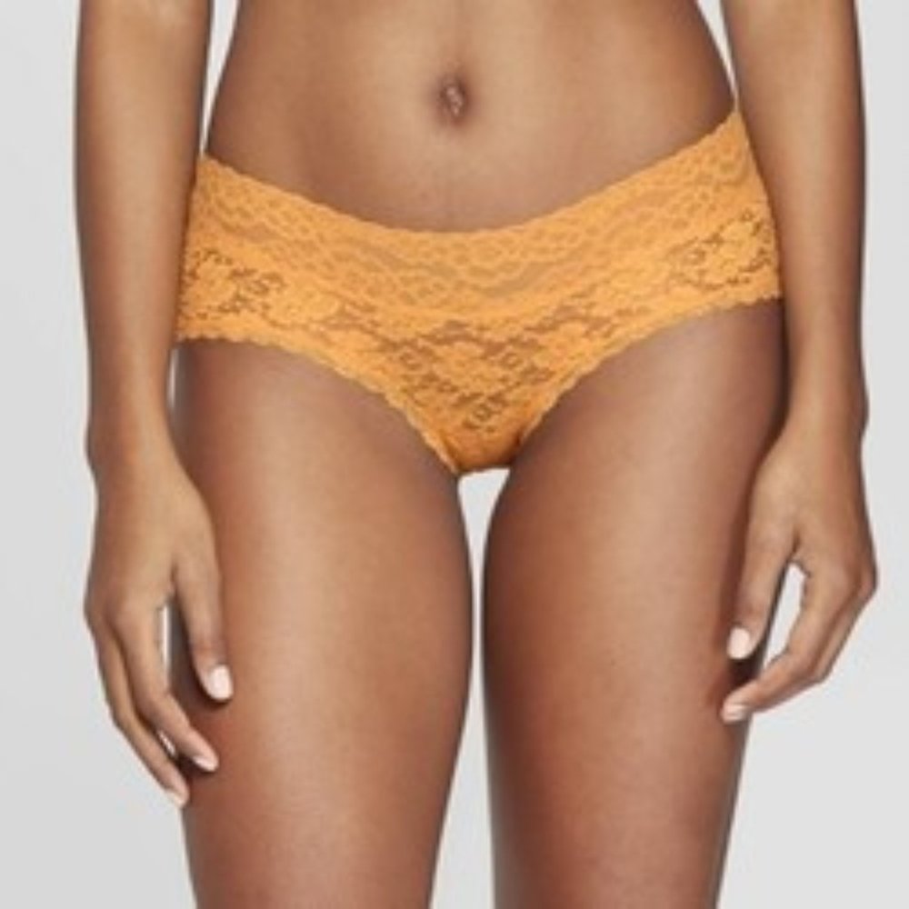 Auden - Women's All Over Lace Hipster Gold Panties